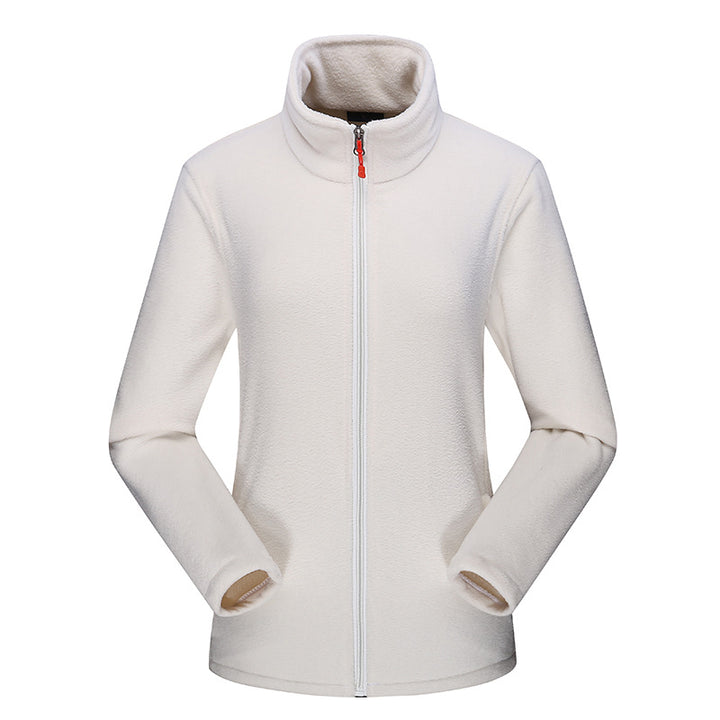 Women's fitted fleece jacket with stand-up collar and full zip Mune Fashion