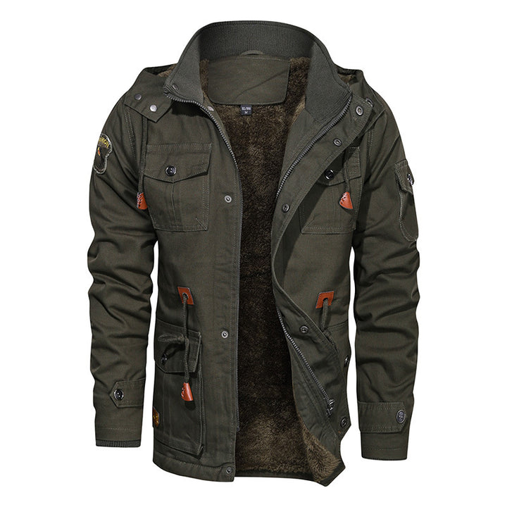 Men's Utility Parka with Teddy Lining and Multiple Pockets Mune Fashion