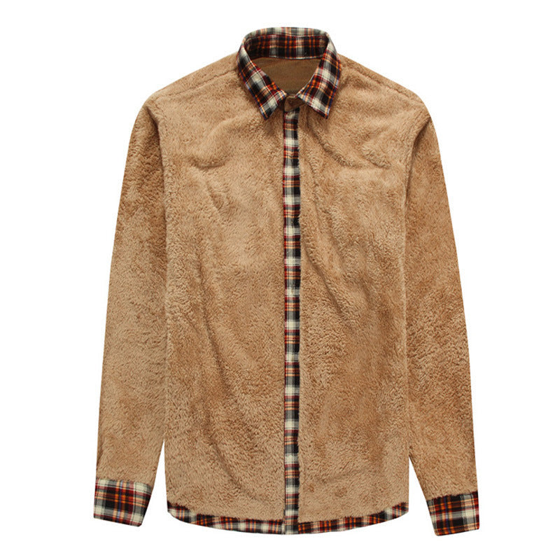 Men's Fleece Lined Shirt Jacket Mune Fashion