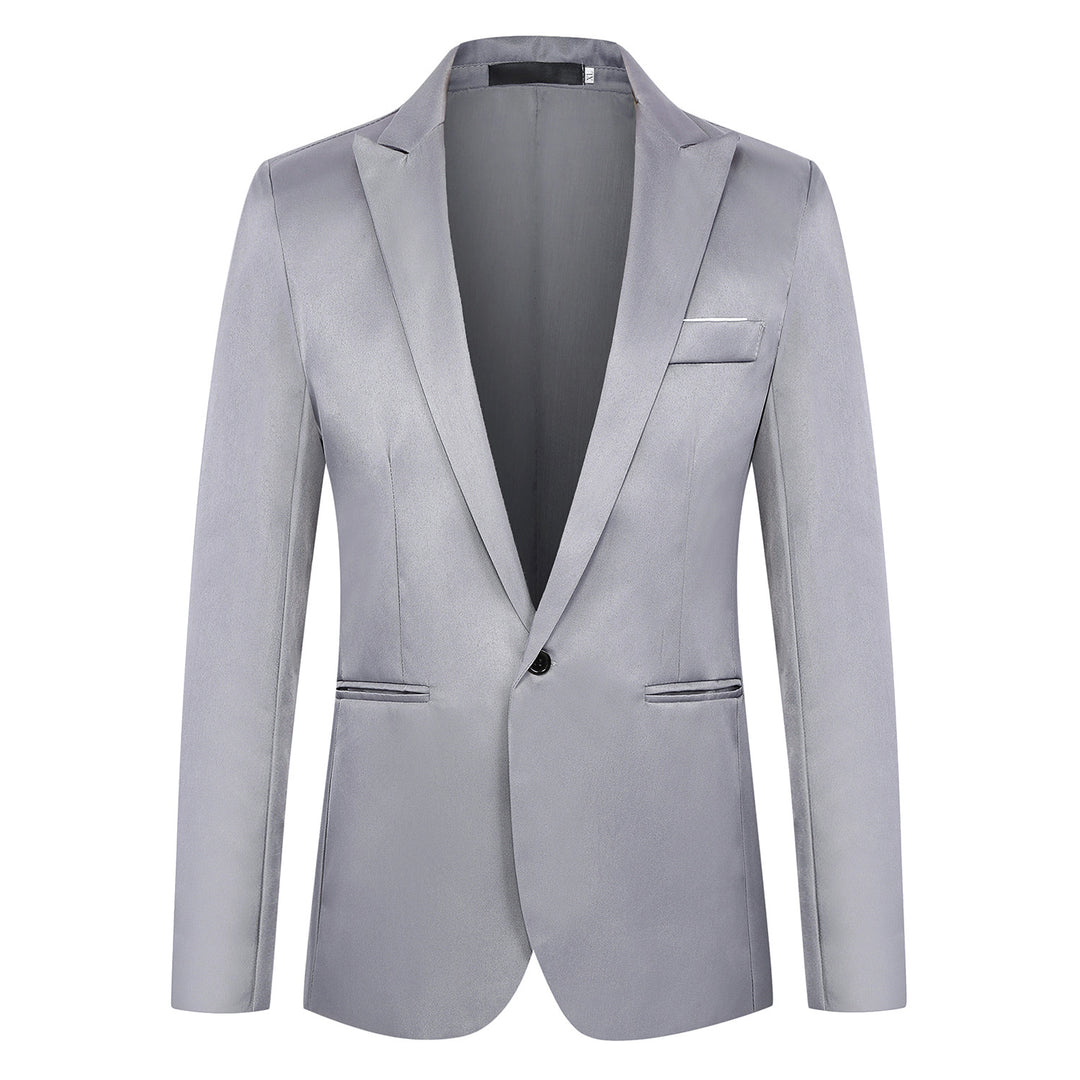 Men's fitted single-button blazer with narrow lapels and discreet pocket finish Mune Fashion