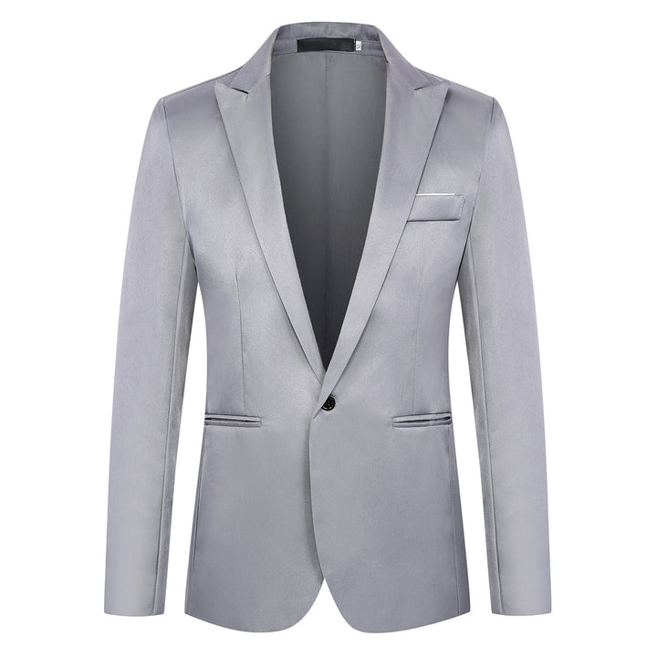 Men's fitted single-button blazer with narrow lapels and discreet pocket finish Mune Fashion