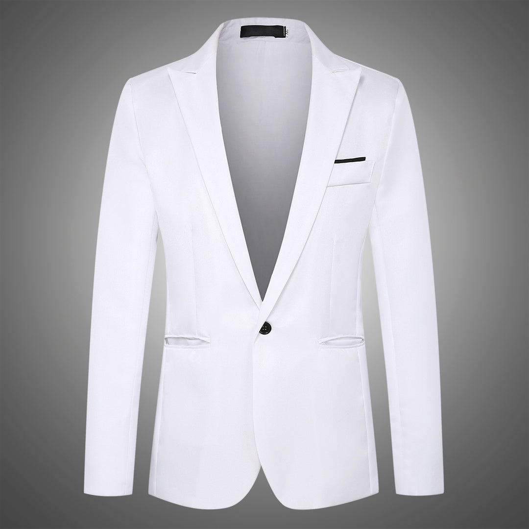Men's fitted single-button blazer with narrow lapels and discreet pocket finish Mune Fashion