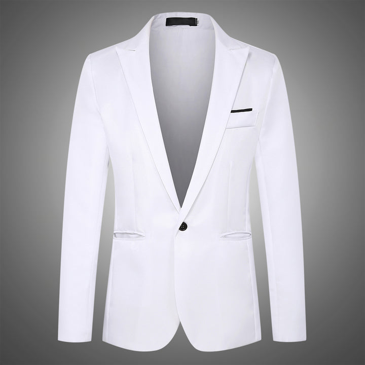 Men's fitted single-button blazer with narrow lapels and discreet pocket finish Mune Fashion