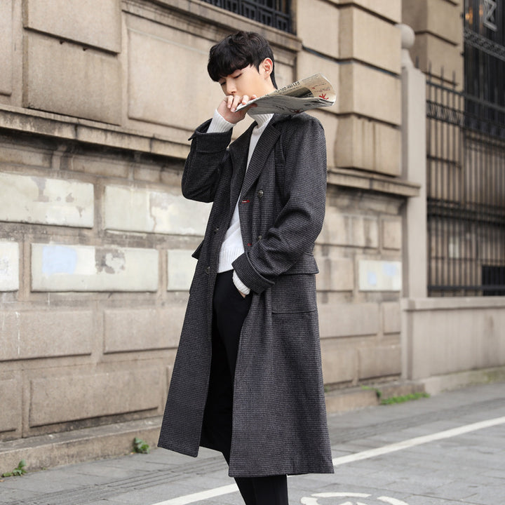 Men's Double-Breasted Coat Mune Fashion