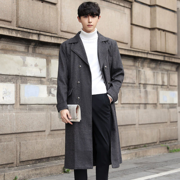 Men's Double-Breasted Coat Mune Fashion