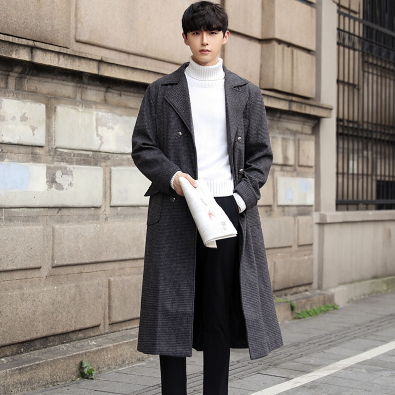 Men's Double-Breasted Coat Mune Fashion