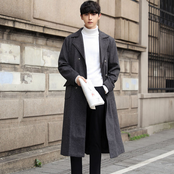 Men's Double-Breasted Coat Mune Fashion