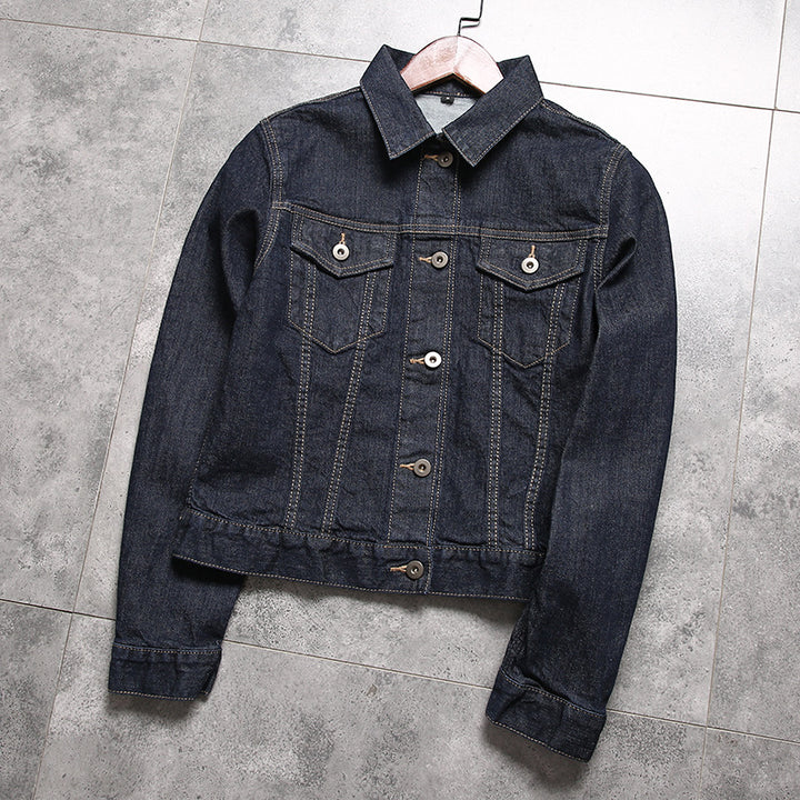 Men's slim-fitting denim jacket with chest pockets and adjustable cuffs Mune Fashion