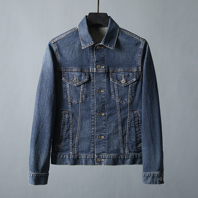 Men's slim-fitting denim jacket with chest pockets and adjustable cuffs Mune Fashion