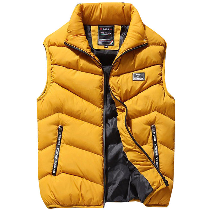 Men's quilted vest with high collar and thermal filling Mune Fashion