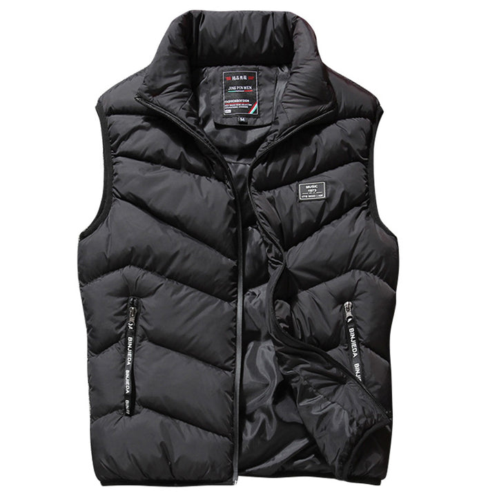 Men's quilted vest with high collar and thermal filling Mune Fashion