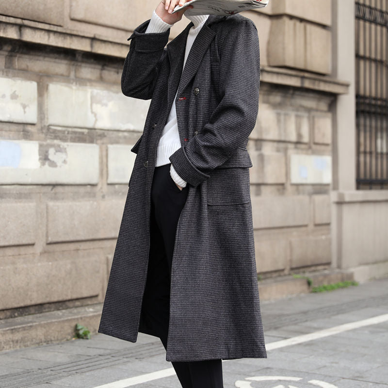 Men's Double-Breasted Coat Mune Fashion