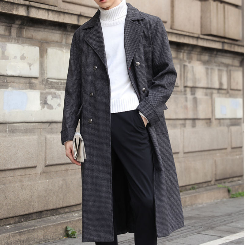 Men's Double-Breasted Coat Mune Fashion