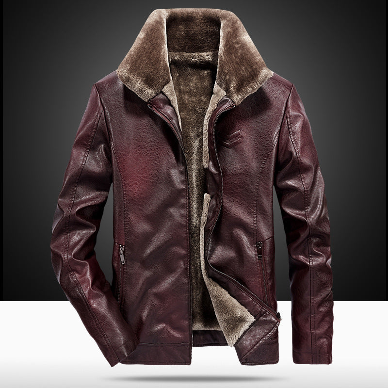 Men's Elegant Leather Jacket Mune Fashion
