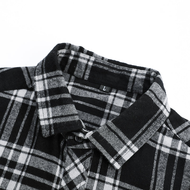 Men's checked flannel shirt with Kent collar and full button placket Mune Fashion