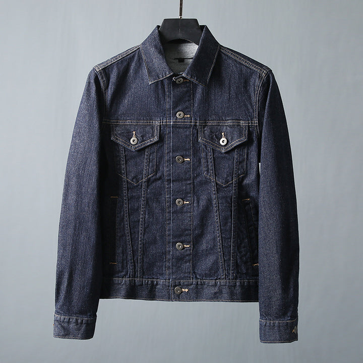 Men's slim-fitting denim jacket with chest pockets and adjustable cuffs Mune Fashion