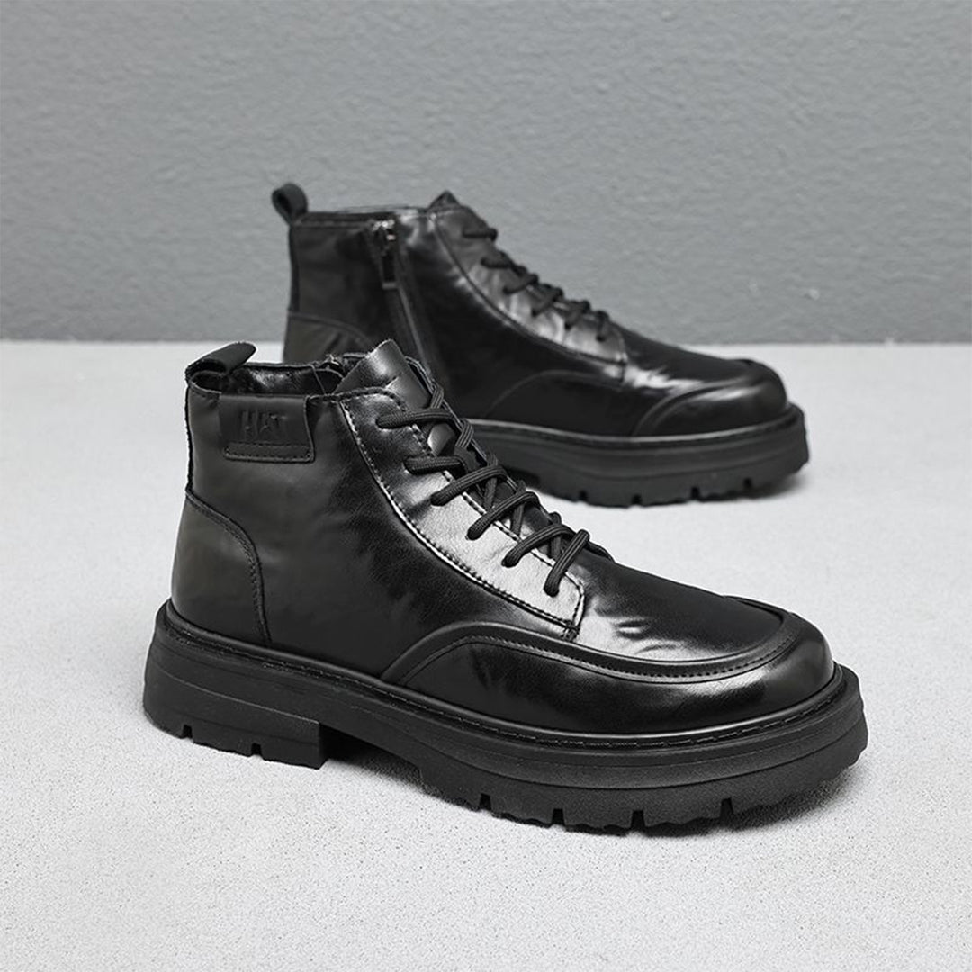 Men's Martin boots, lined, platform sole