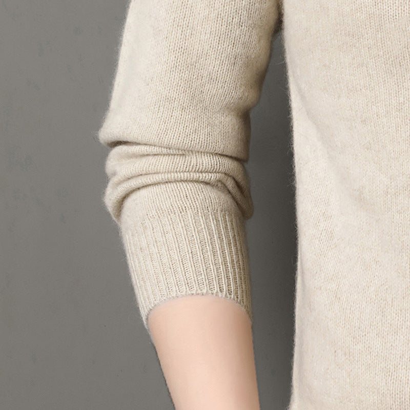Men's Yak Wool Sweater, Stand-Up Collar, Warm and Knitted
