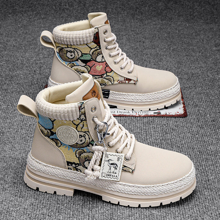 Men's boots, ankle-high, lined