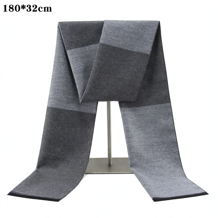 Classic men's winter scarf, checkered