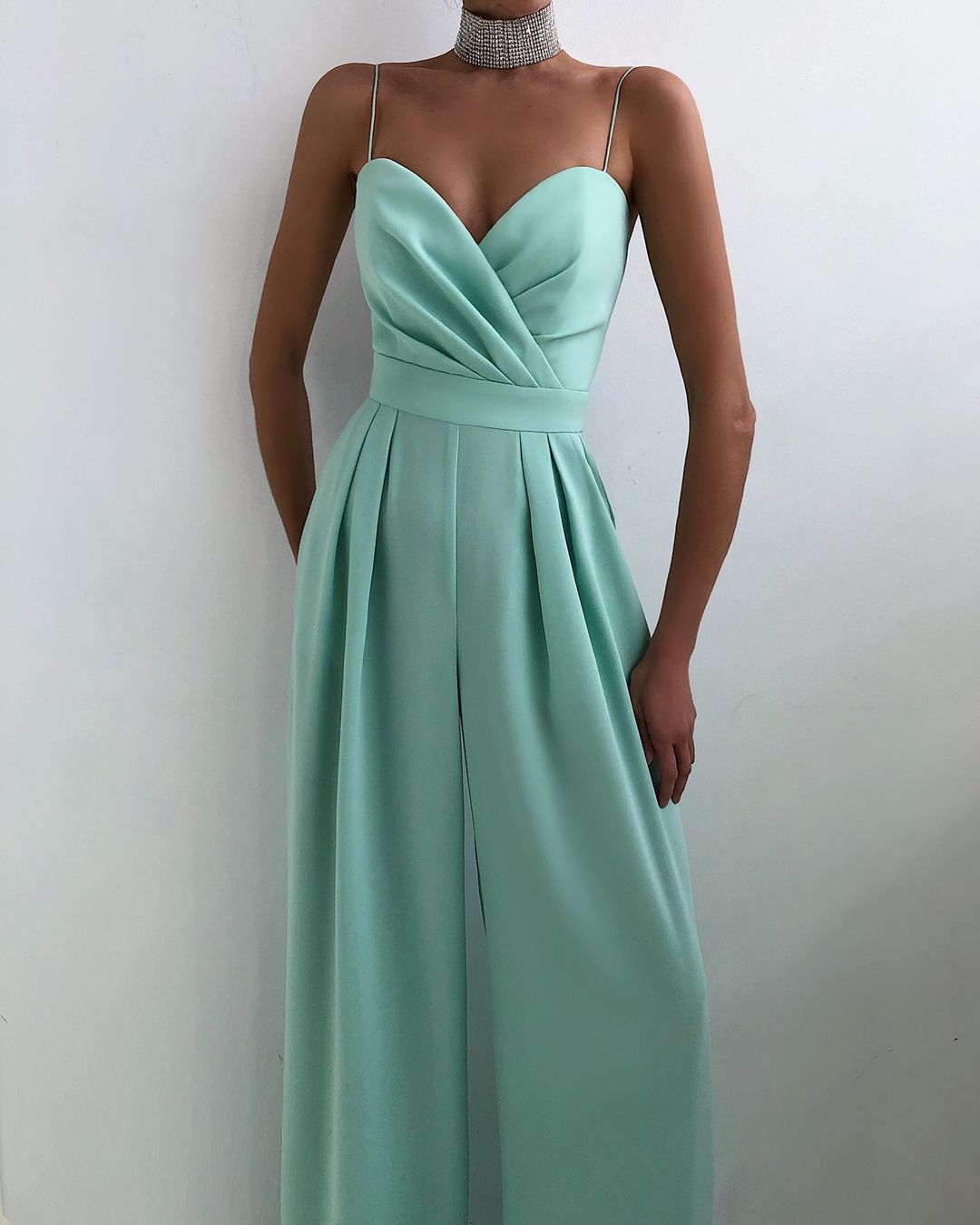 Mune | Women's Elegant Flowing Jumpsuit with Spaghetti Straps for Festive Occasions