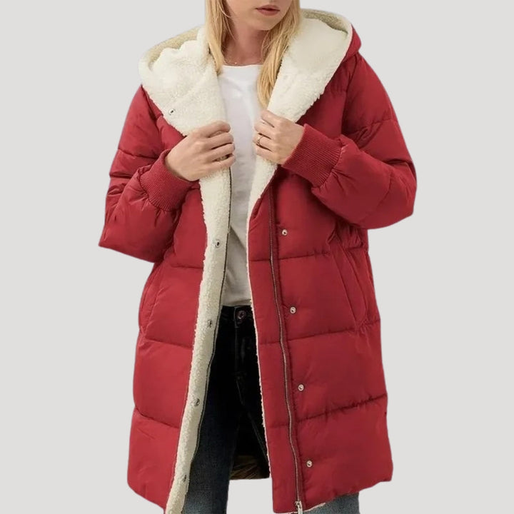 Mune | Women's Long Puffer Coat – Winter Jacket Lined with Faux Fur
