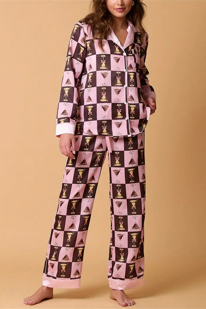 Mune | Christmas Festive Striped Pattern Pajama Set