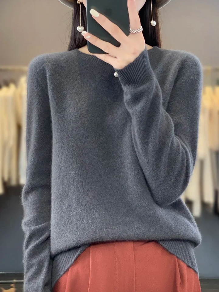Mune | Cashmere Sweater Women Round Neck Soft and Elegant Knit Sweater