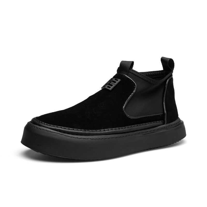 Men's ankle boots, suede look, lined or unlined