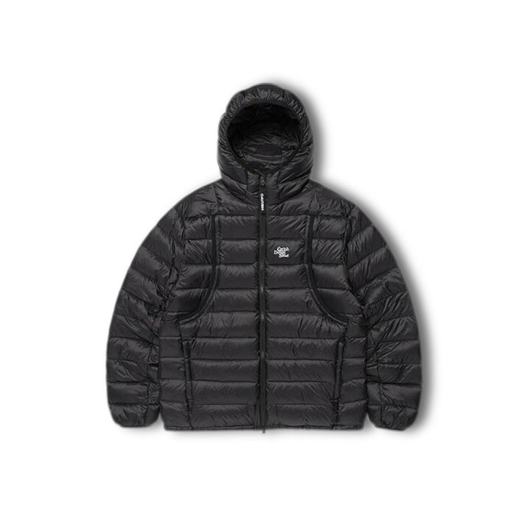 Light women's down jacket with hood
