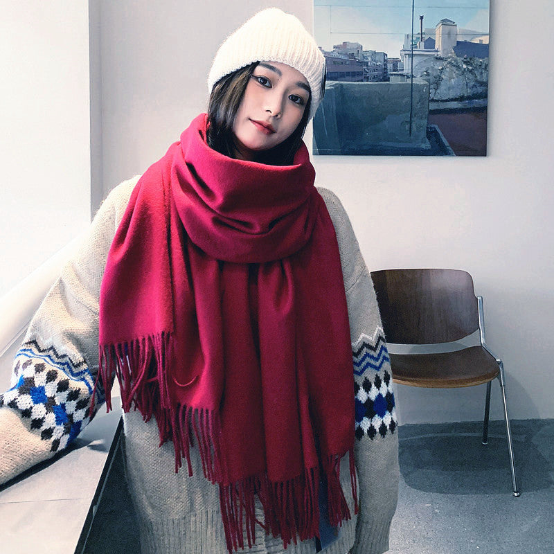 Winter scarf in cashmere look, 200x70 cm