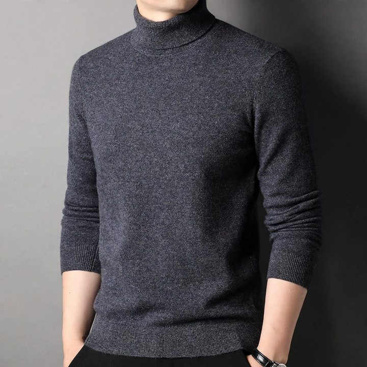Men's Wool Sweater, Turtleneck, Classic Design