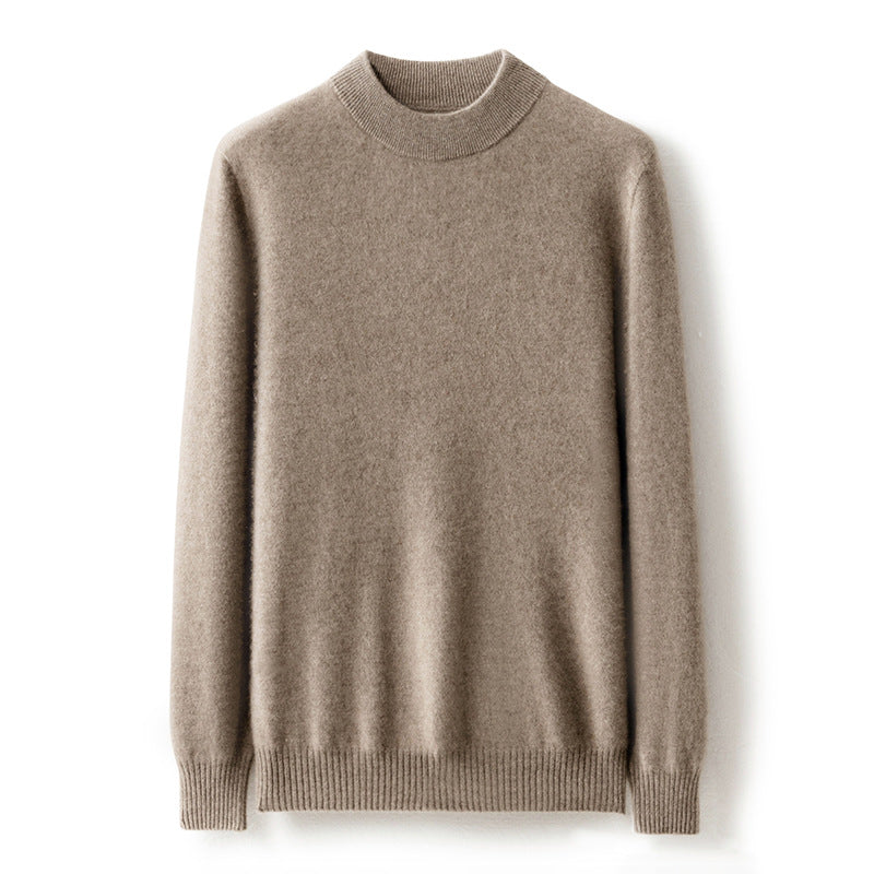 Men's cashmere sweater, 100% cashmere, round neck or stand-up collar