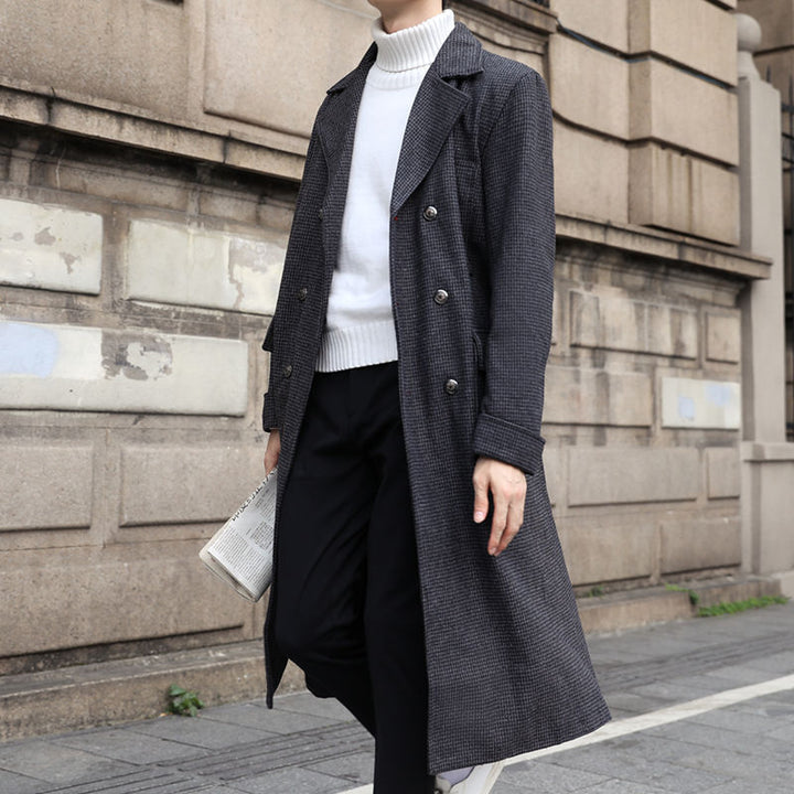 Men's Double-Breasted Coat Mune Fashion
