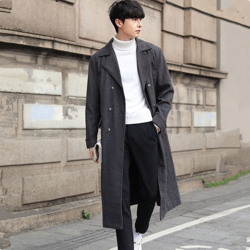 Men's Double-Breasted Coat Mune Fashion