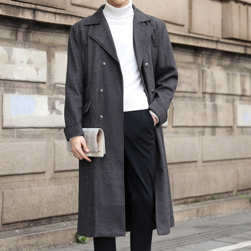 Men's Double-Breasted Coat Mune Fashion