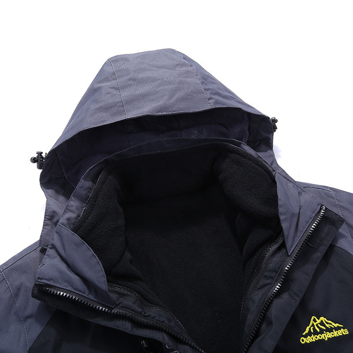 Unisex Waterproof Breathable Outdoor Jacket with Removable Hood and Multi-Function Pockets Mune Fashion