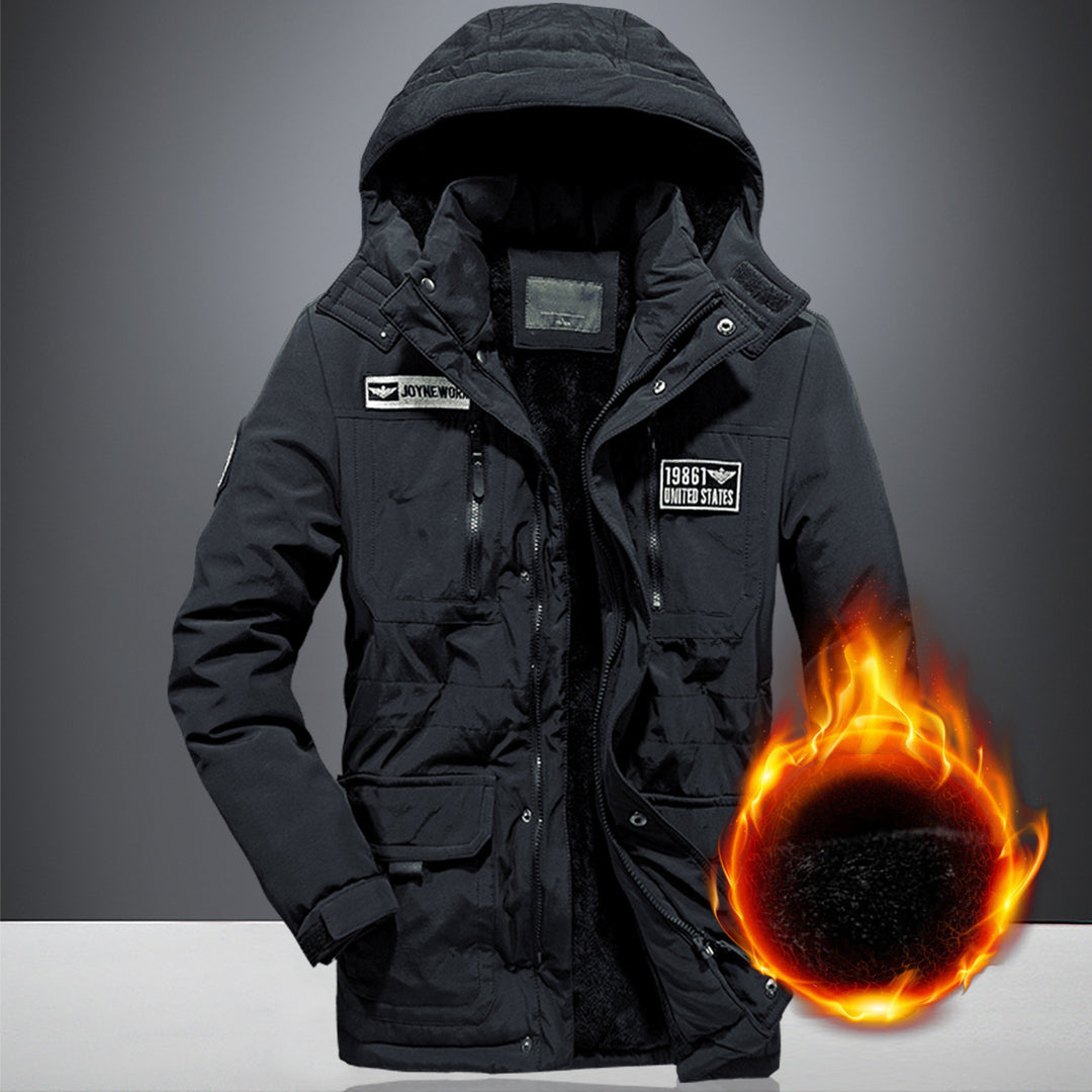 Men's military functional parka with teddy lining, hood, and multiple pockets Mune Fashion
