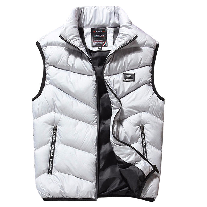 Men's quilted vest with high collar and thermal filling Mune Fashion
