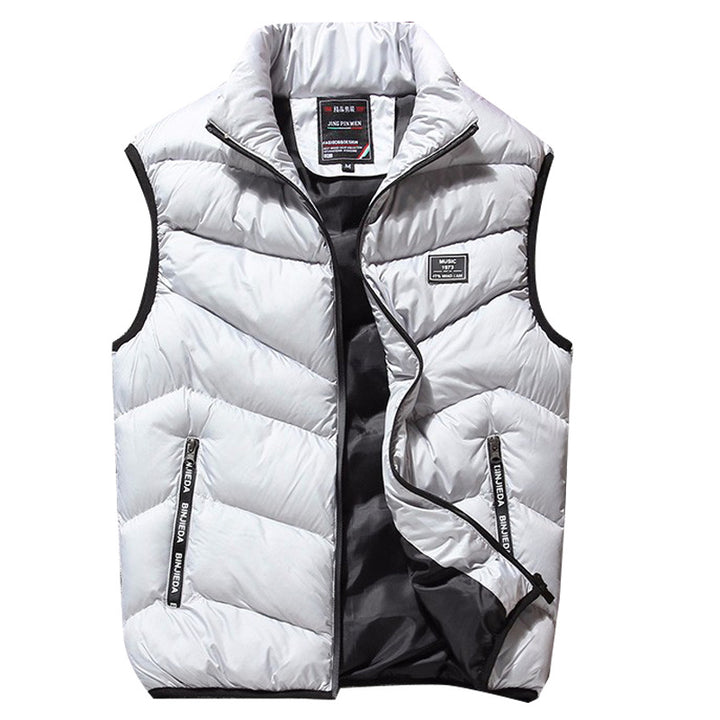 Men's quilted vest with high collar and thermal filling Mune Fashion