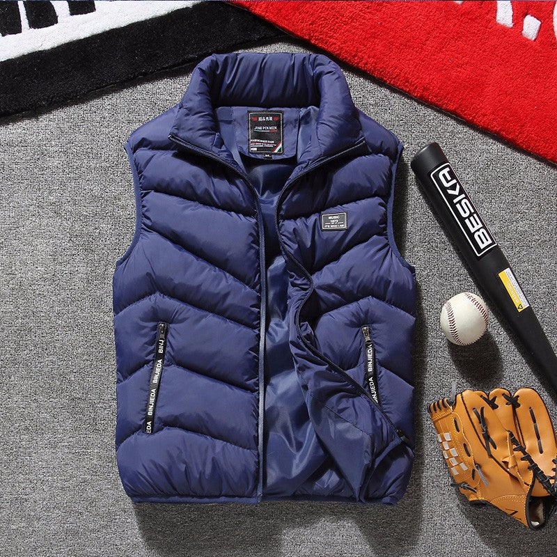 Men's quilted vest with high collar and thermal filling Mune Fashion