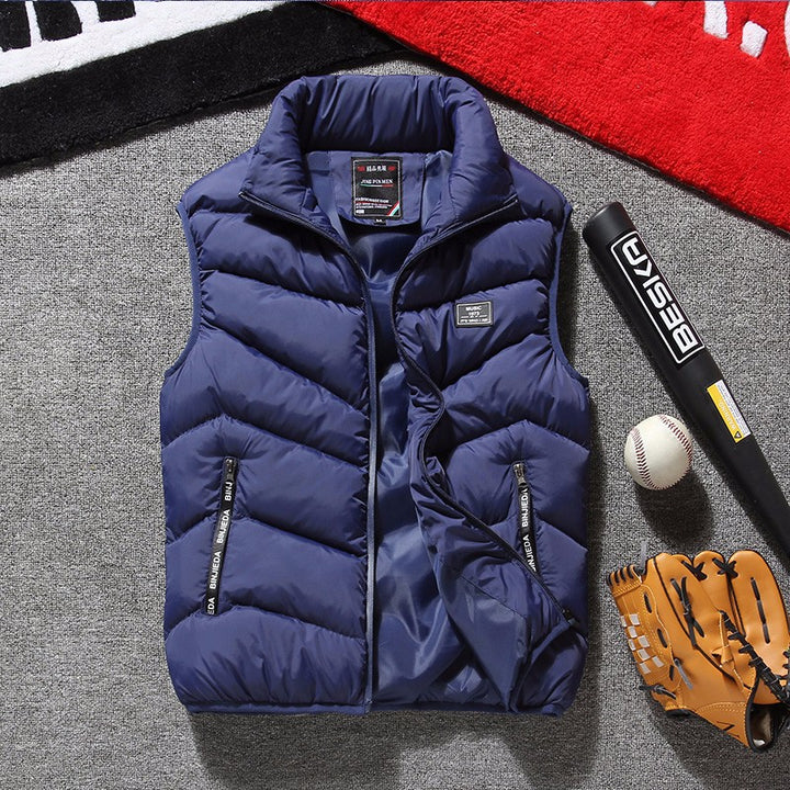 Men's quilted vest with high collar and thermal filling Mune Fashion