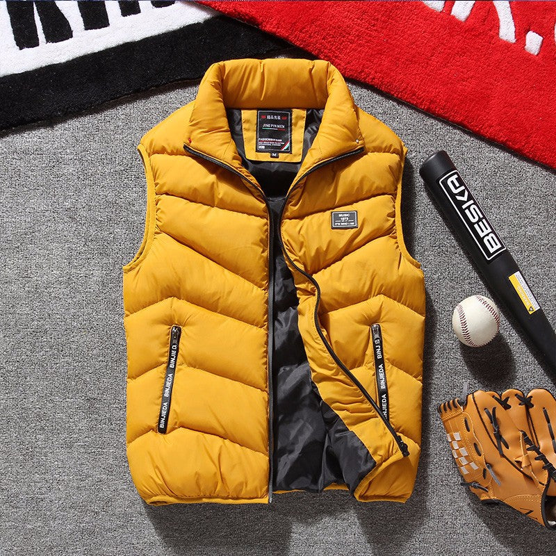 Men's quilted vest with high collar and thermal filling Mune Fashion