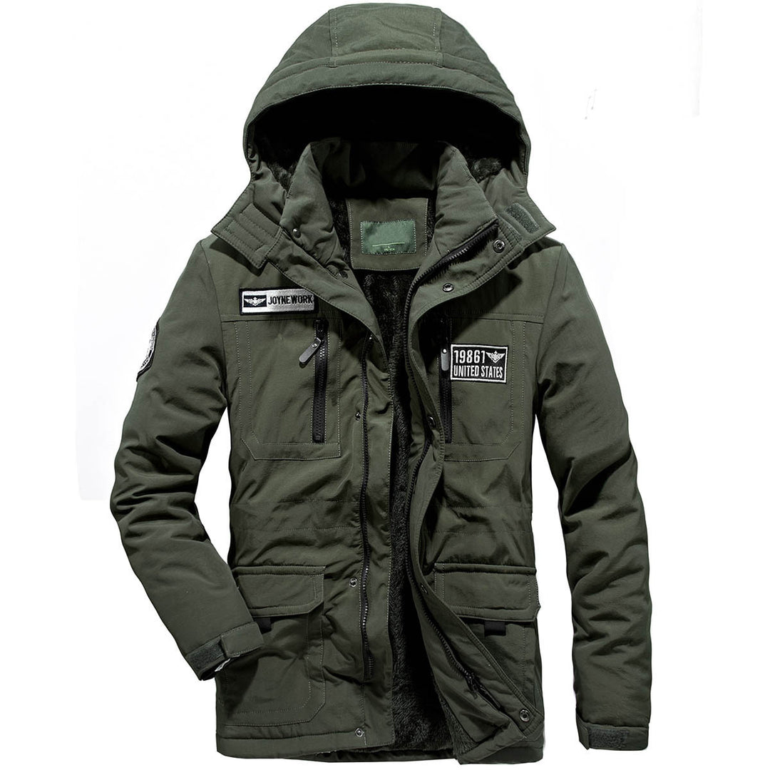 Men's military functional parka with teddy lining, hood, and multiple pockets Mune Fashion