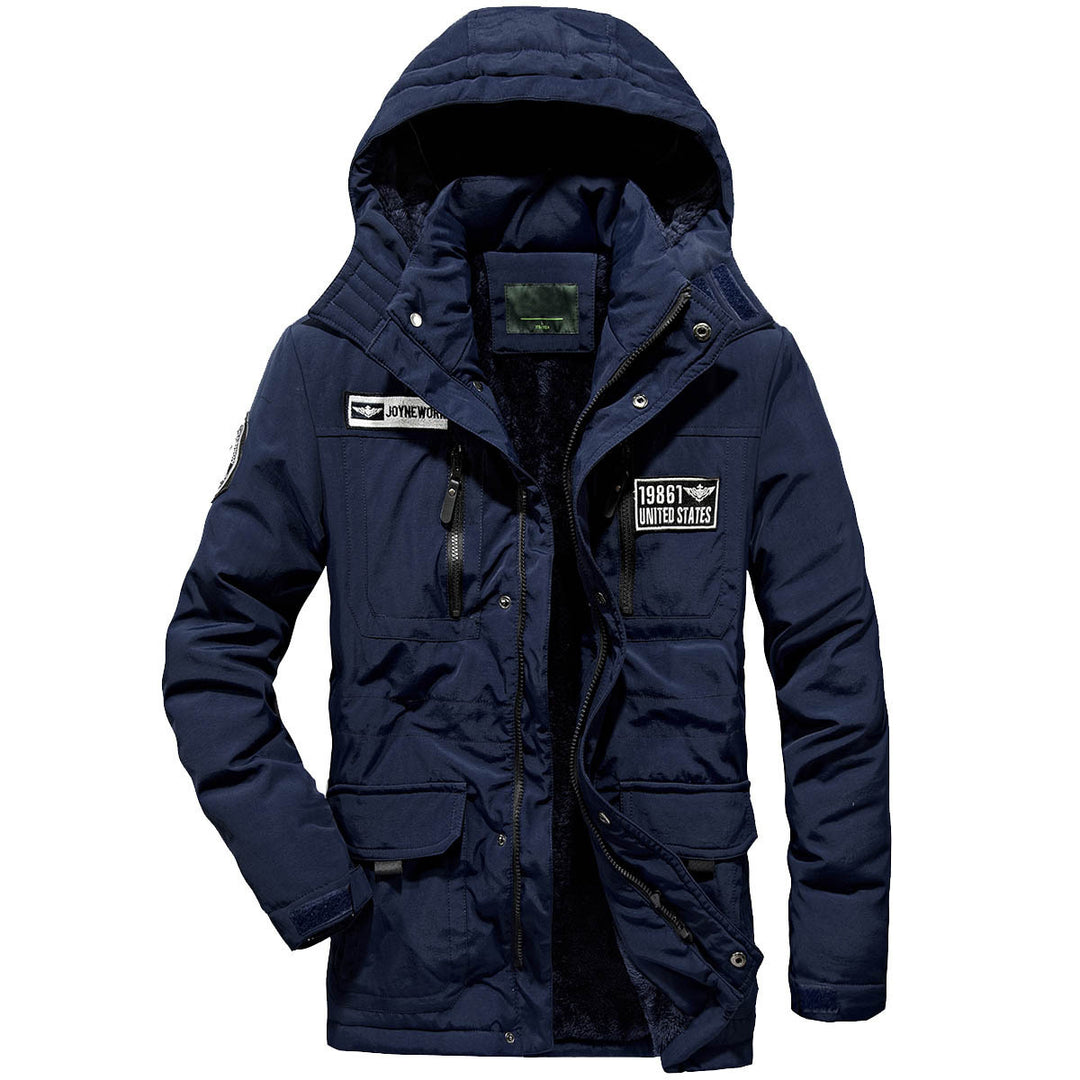Men's military functional parka with teddy lining, hood, and multiple pockets Mune Fashion