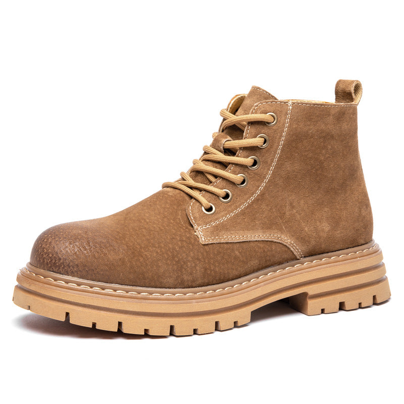 Men's boots with zipper, pigskin, lined