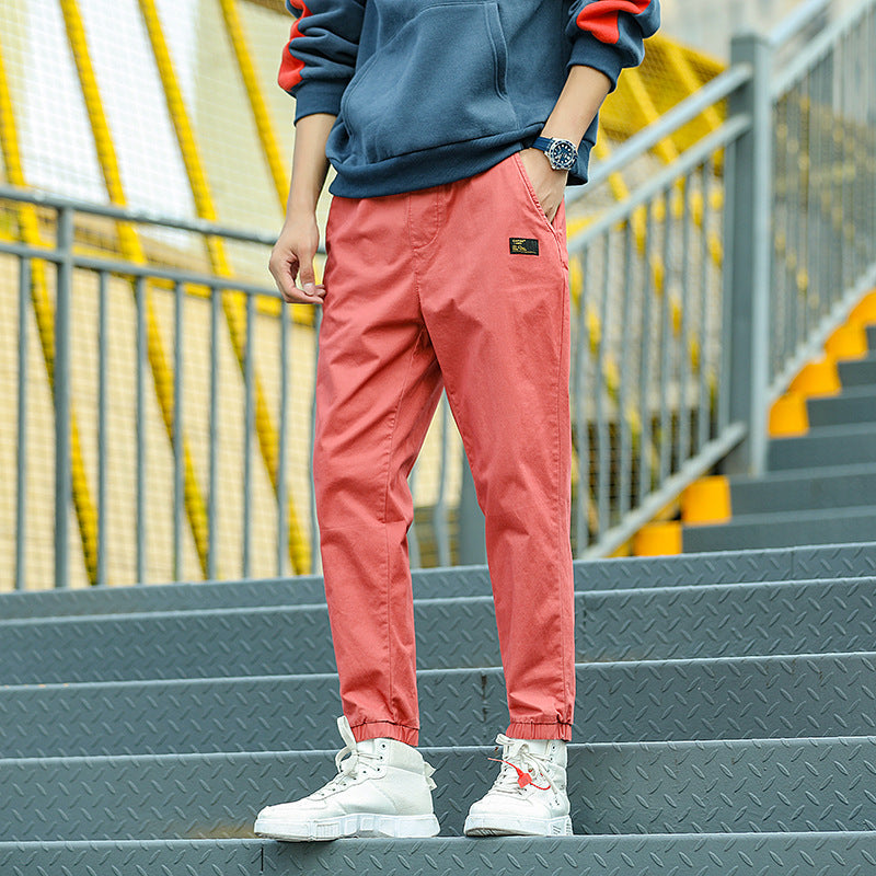 Men's cargo pants in camouflage look with elastic waistband and drawstring Mune Fashion