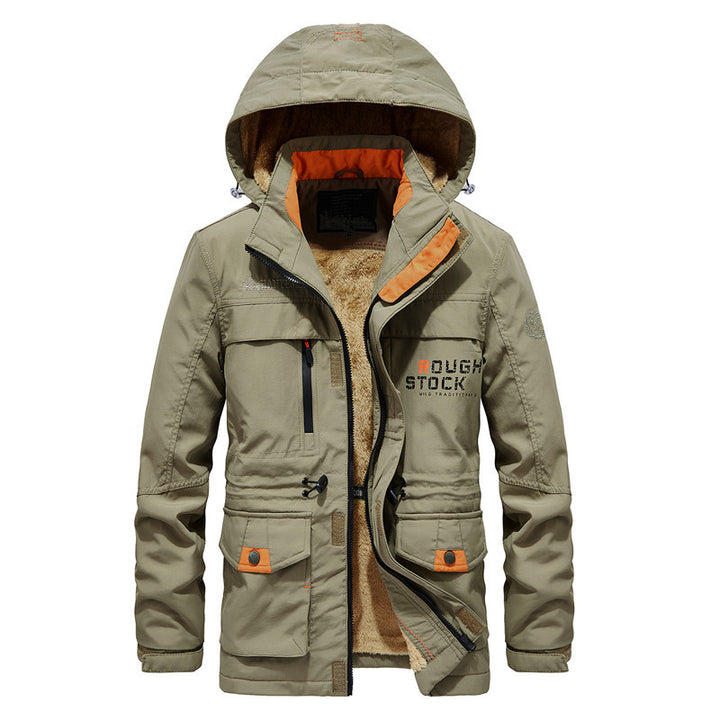 Men's expedition parka with teddy lining, removable hood, and zippered chest pocket Mune Fashion