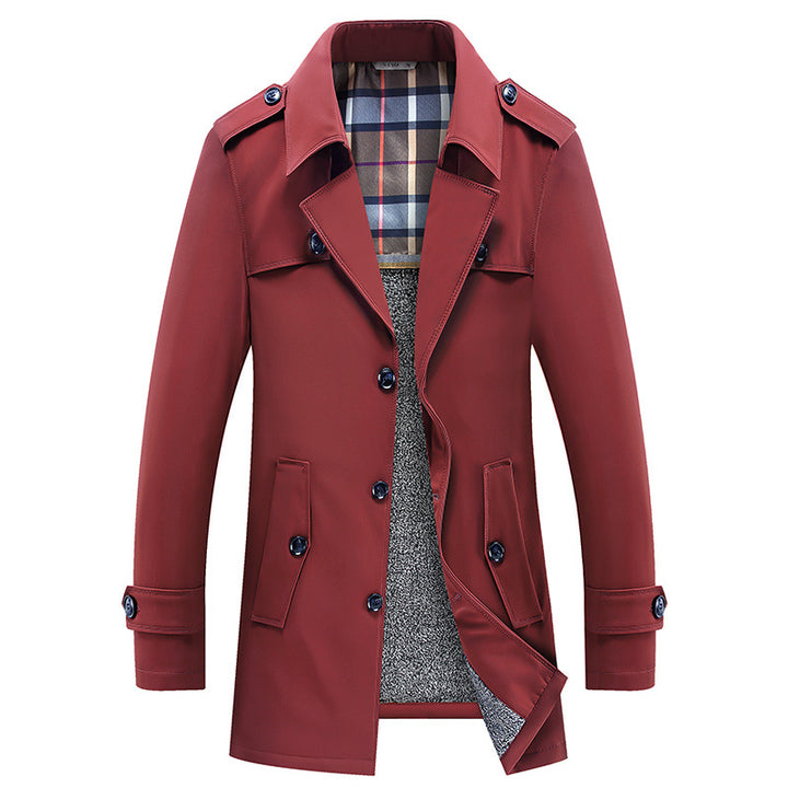 Men's classic trench coat with quilted thermal lining and checked inner lining Mune Fashion