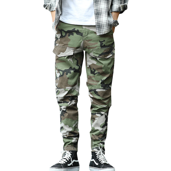 Men's Cargo Joggers with Drawstring, Knee Inserts and Flap Pockets Mune Fashion
